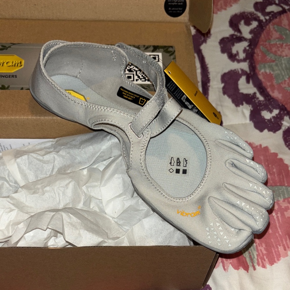 Vibram Silver FiveFingers Toe Shoes